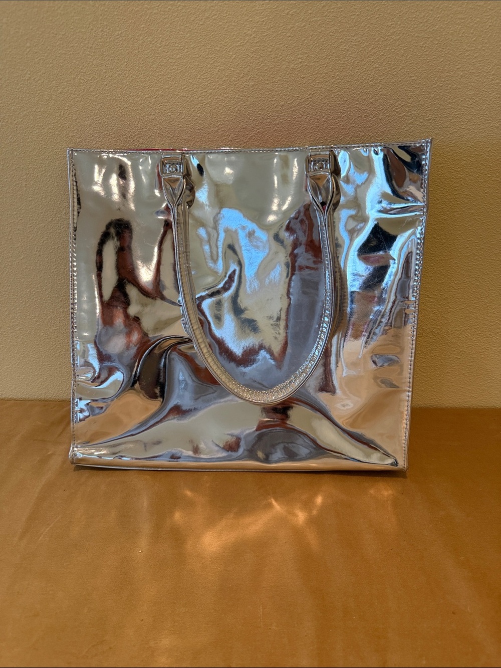 Metallic Silver Tote Bag - Sleek Women’s Shopper